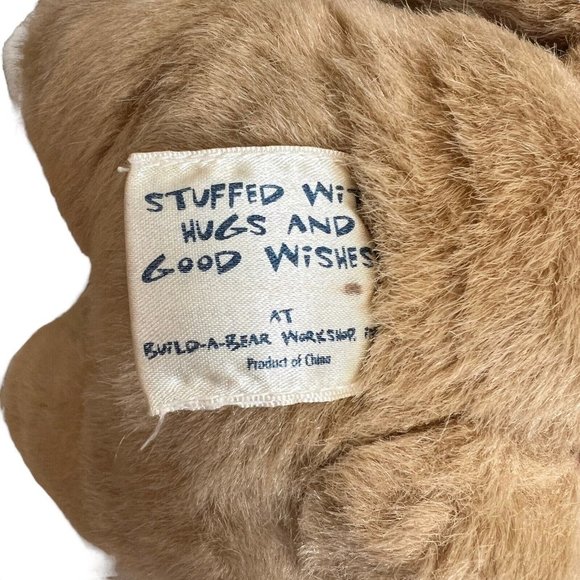 VTG 1997 Build A Bear BAB Workshop Tan Brown 15” Plush Bear Heart Nose Stuffed - Picture 4 of 9